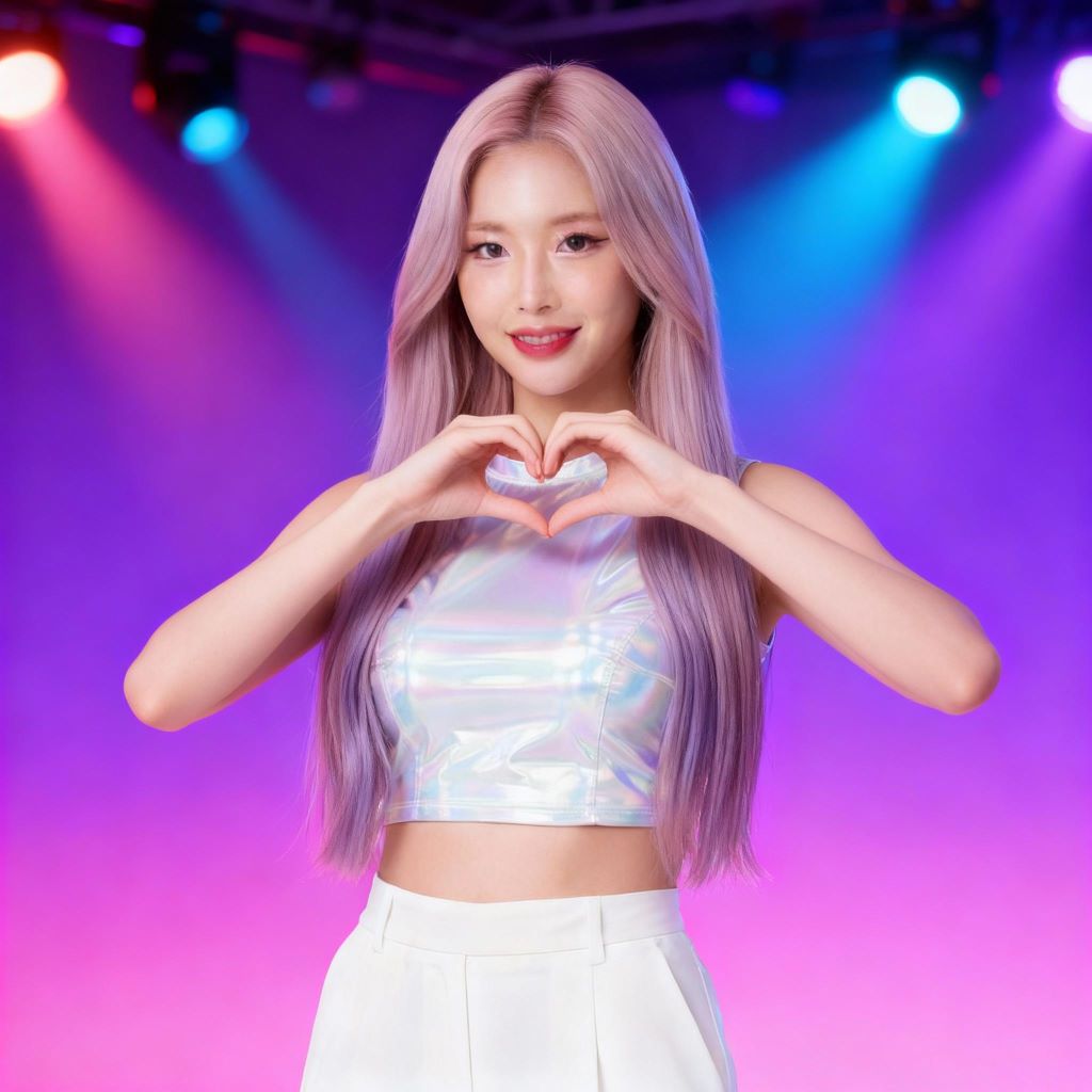 K-pop idol album cover hero background