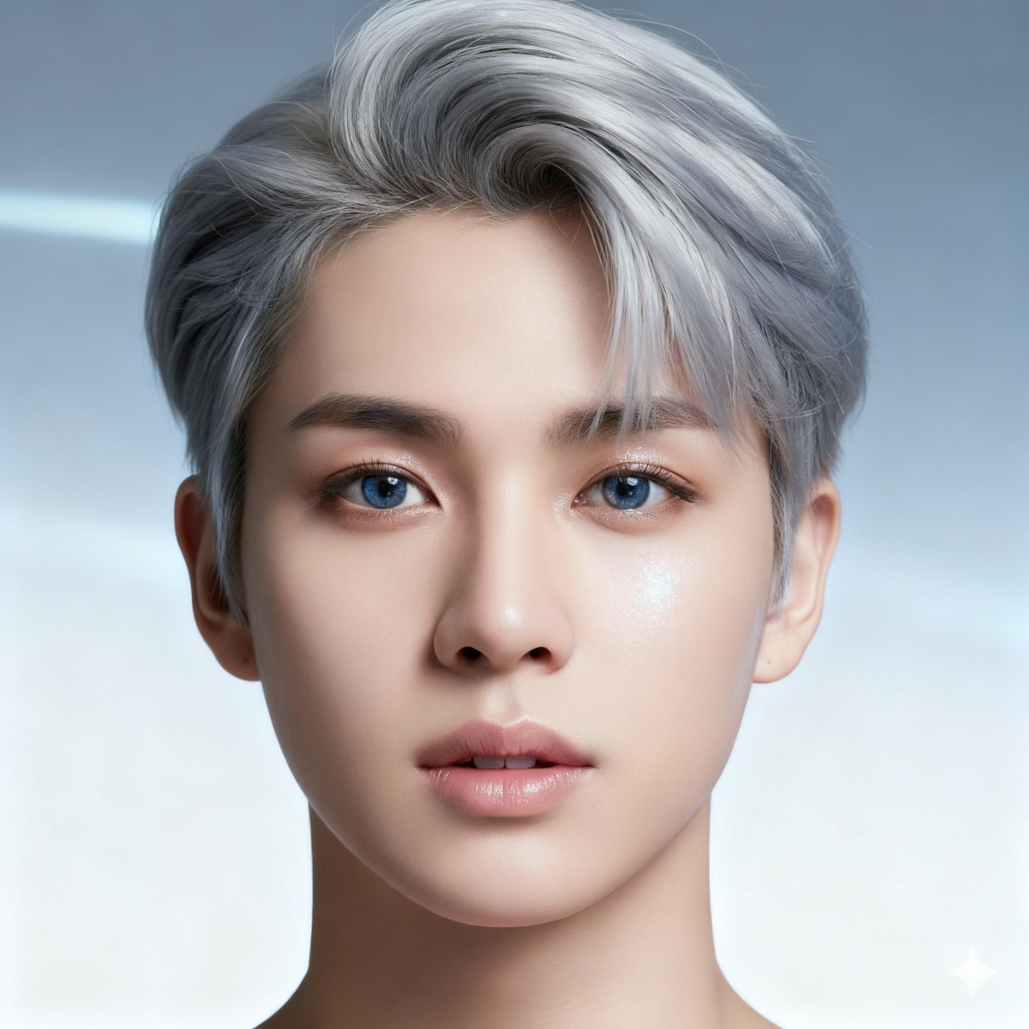 K-pop style character creation hero background